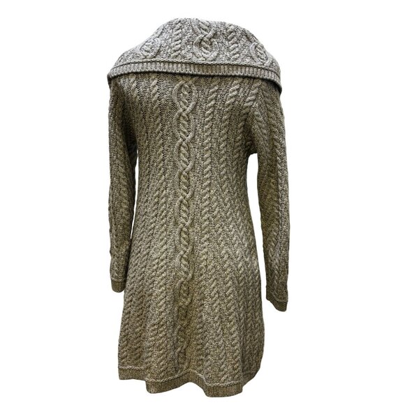 Blarney Woolen Mills Cable Knit Cardigan Sweater Gray S - Picture 2 of 8